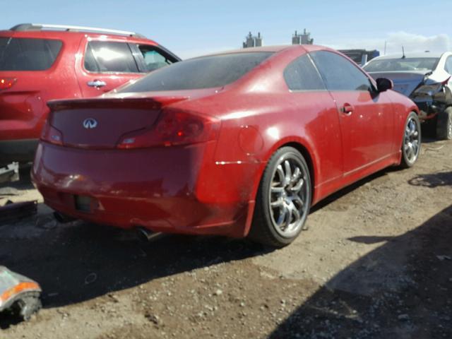 JNKCV54E76M720137 - 2006 INFINITI G35 RED photo 4