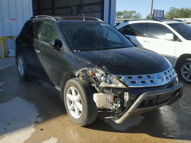 JN8AZ08T05W309128 - 2005 NISSAN MURANO SL BLACK photo 1