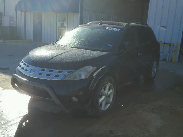 JN8AZ08T05W309128 - 2005 NISSAN MURANO SL BLACK photo 2