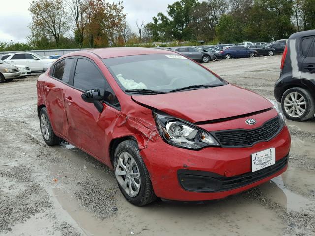 KNADM4A37E6419101 - 2014 KIA RIO LX RED photo 1