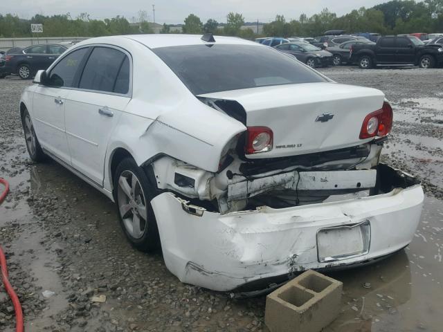 1G1ZC5E00CF151130 - 2012 CHEVROLET MALIBU 1LT თეთრი ფოტო 3