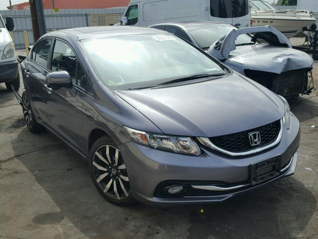 2HGFB2F92FH541725 - 2015 HONDA CIVIC EXL GRAY photo 1