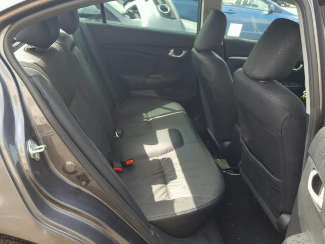 2HGFB2F92FH541725 - 2015 HONDA CIVIC EXL ნაცრისფერი ფოტო 6