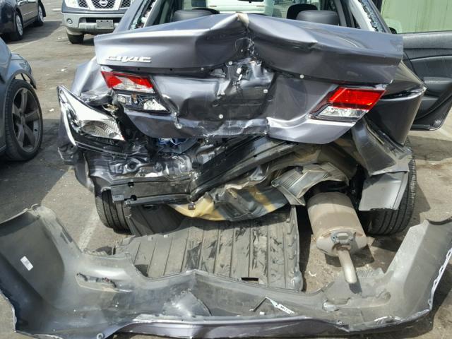 2HGFB2F92FH541725 - 2015 HONDA CIVIC EXL ნაცრისფერი ფოტო 9