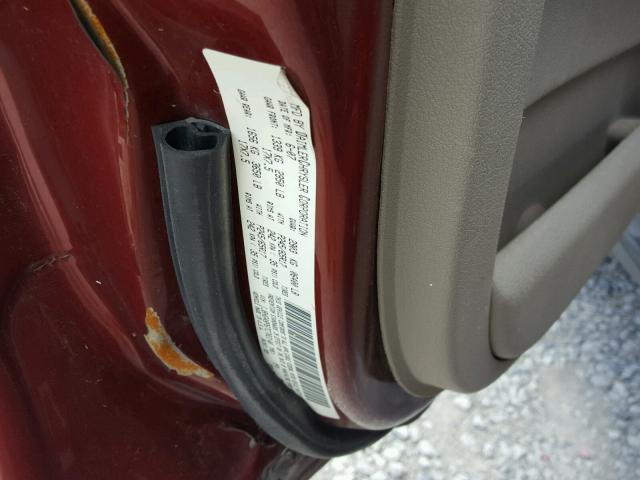 1J8HG48P67C702140 - 2007 JEEP COMMANDER Tünd qırmızı foto 10