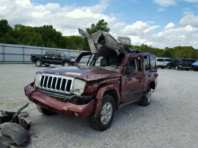 1J8HG48P67C702140 - 2007 JEEP COMMANDER Tünd qırmızı foto 2