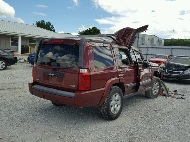 1J8HG48P67C702140 - 2007 JEEP COMMANDER Tünd qırmızı foto 4