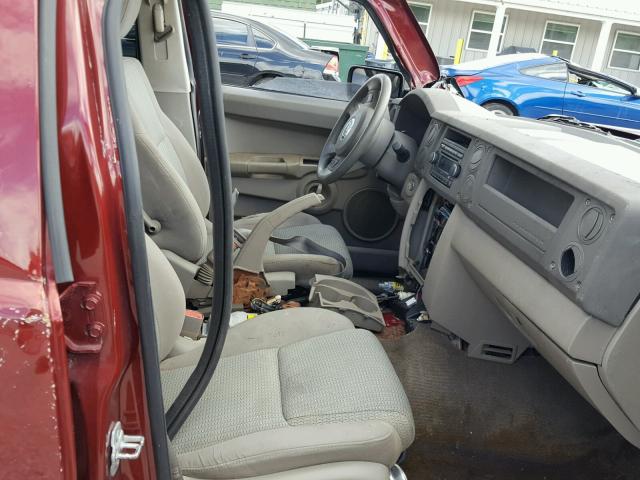 1J8HG48P67C702140 - 2007 JEEP COMMANDER Tünd qırmızı foto 5