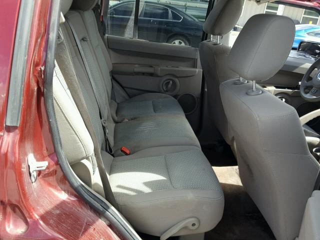 1J8HG48P67C702140 - 2007 JEEP COMMANDER Tünd qırmızı foto 6