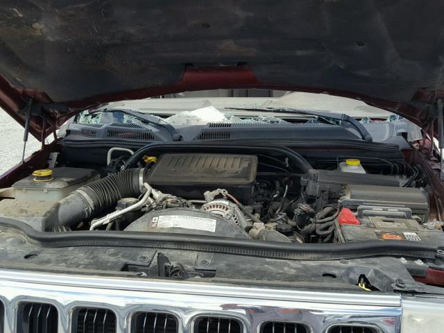 1J8HG48P67C702140 - 2007 JEEP COMMANDER Tünd qırmızı foto 7