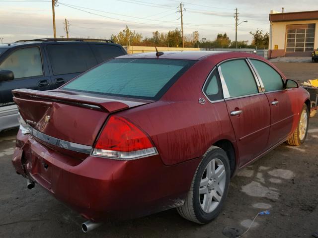 2G1WU58R479190263 - 2007 CHEVROLET IMPALA RED photo 4