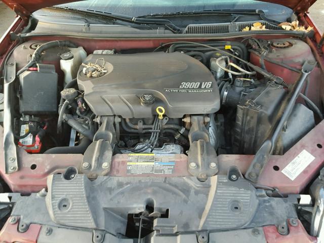 2G1WU58R479190263 - 2007 CHEVROLET IMPALA RED photo 7