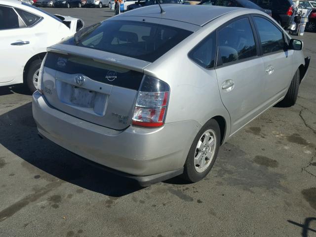 JTDKB20U650119552 - 2005 TOYOTA PRIUS SILVER photo 4