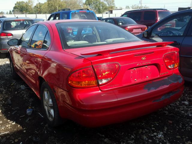 1G3NL52E72C220868 - 2002 OLDSMOBILE ALERO GL RED photo 3