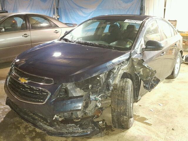 1G1PC5SB2F7108212 - 2015 CHEVROLET CRUZE LT BLUE photo 2