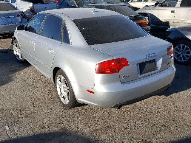 WAUAF78E97A138889 - 2007 AUDI A4 2 SILVER photo 3