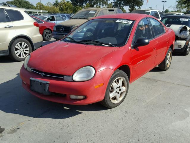 1B3ES46C1YD795204 - 2000 DODGE NEON BASE RED photo 2