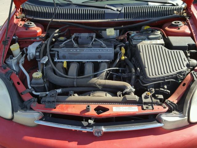 1B3ES46C1YD795204 - 2000 DODGE NEON BASE RED photo 7