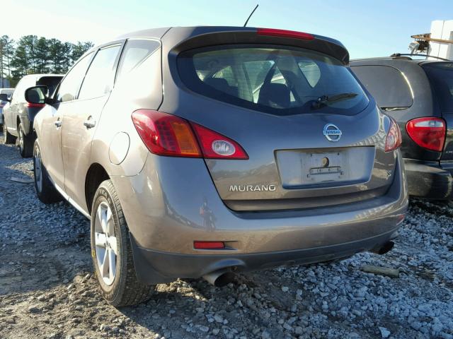 JN8AZ18U39W021074 - 2009 NISSAN MURANO S BROWN photo 3