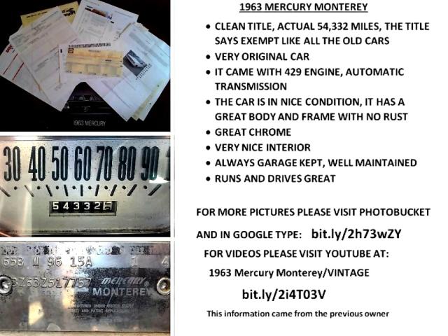 3Z63Z517757 - 1963 MERCURY MONTEREY WHITE photo 11