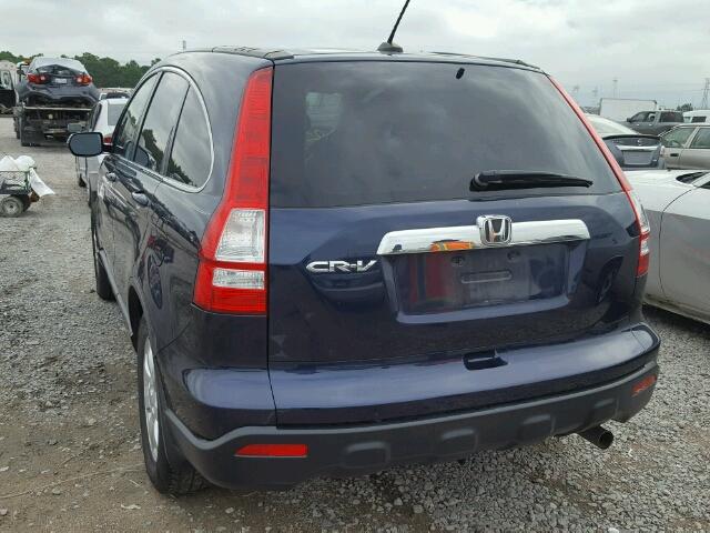 JHLRE38787C076136 - 2007 HONDA CR-V EXL BLUE photo 3