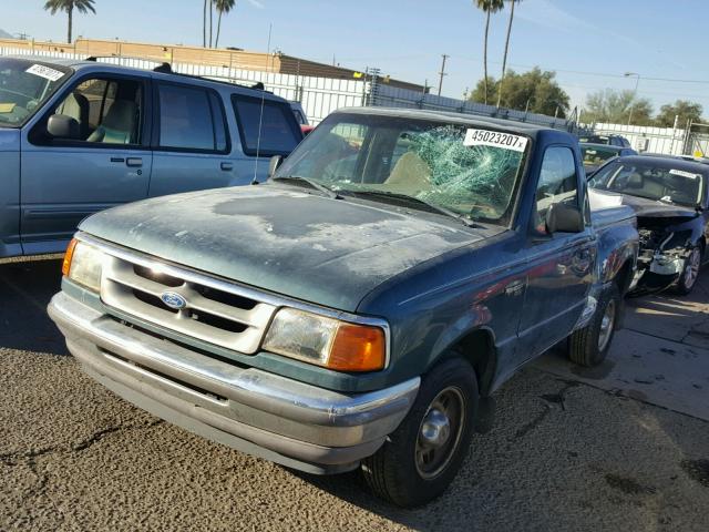 1FTCR10A7VPB54432 - 1997 FORD RANGER GREEN photo 2