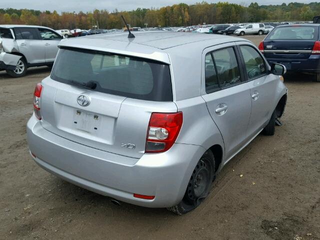 JTKKU4B45B1013983 - 2011 TOYOTA SCION XD SILVER photo 4
