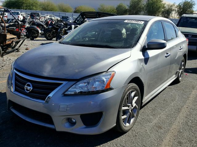 3N1AB7AP7EY316689 - 2014 NISSAN SENTRA S SILVER photo 2