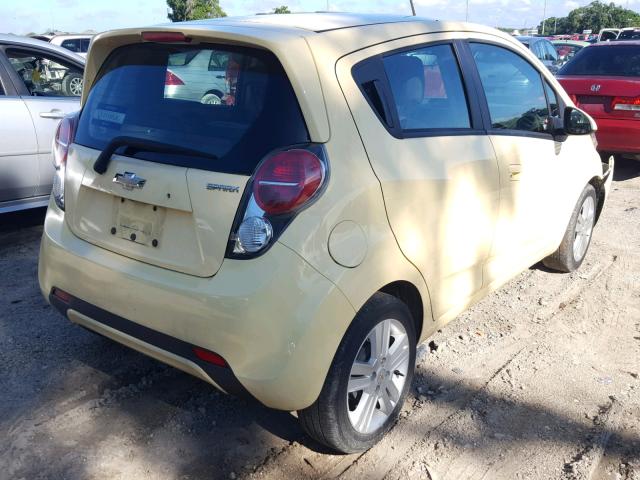 KL8CB6S99EC464828 - 2014 CHEVROLET SPARK LS YELLOW photo 4