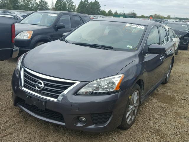 3N1AB7AP9DL560369 - 2013 NISSAN SENTRA S GRAY photo 2