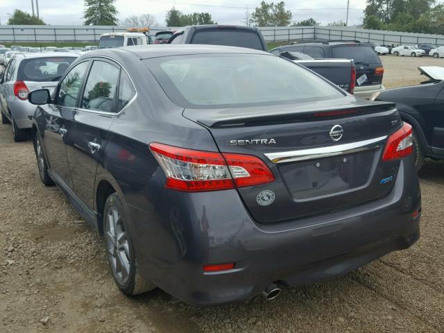 3N1AB7AP9DL560369 - 2013 NISSAN SENTRA S GRAY photo 3