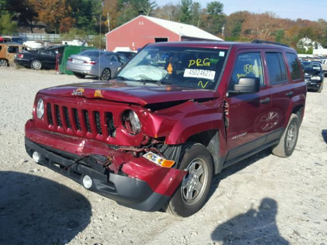 1C4NJRBB9CD717340 - 2012 JEEP PATRIOT SP RED photo 2