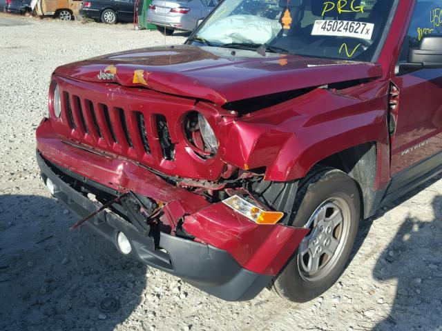 1C4NJRBB9CD717340 - 2012 JEEP PATRIOT SP RED photo 9