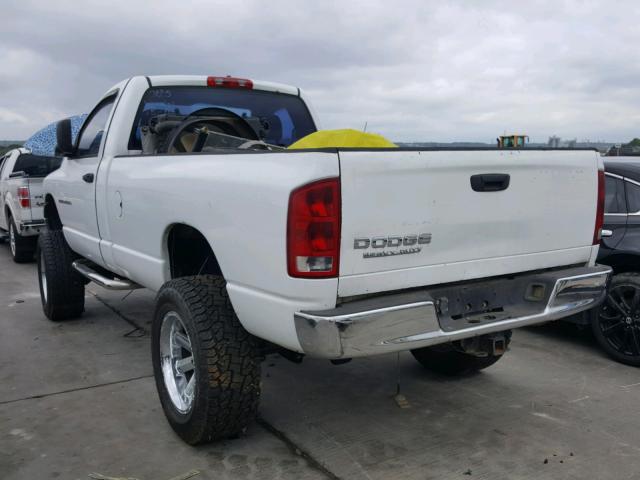 3D7KS26CX5G850095 - 2005 DODGE RAM 2500 S WHITE photo 3
