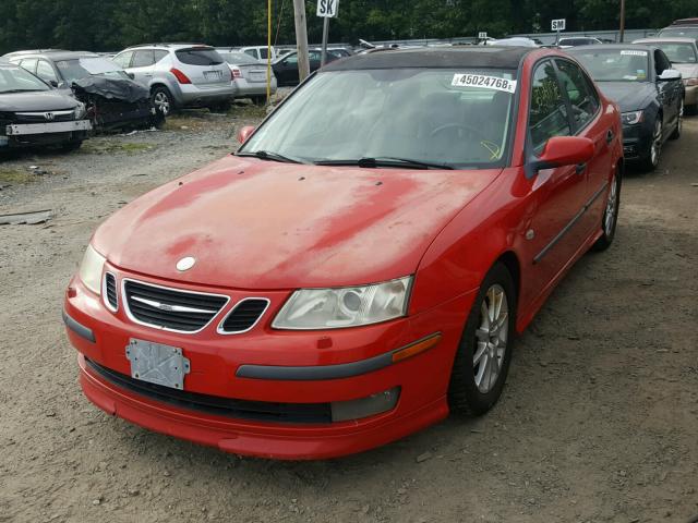 YS3FH46Y741002490 - 2004 SAAB 9-3 AERO RED photo 2