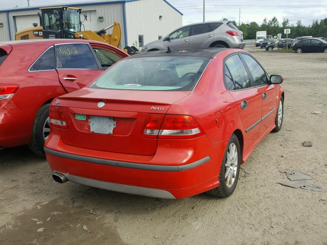 YS3FH46Y741002490 - 2004 SAAB 9-3 AERO RED photo 4