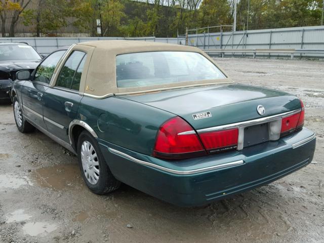 2MEFM74W7YX613489 - 2000 MERCURY GRAND MARQ GREEN photo 3