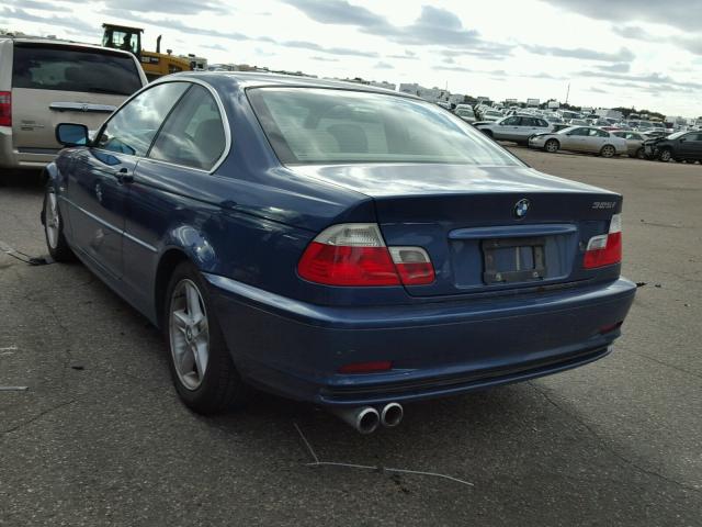 WBABN33482JW51462 - 2002 BMW 325 BLUE photo 3