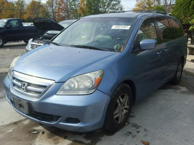 5FNRL38616B104676 - 2006 HONDA ODYSSEY BLUE photo 2