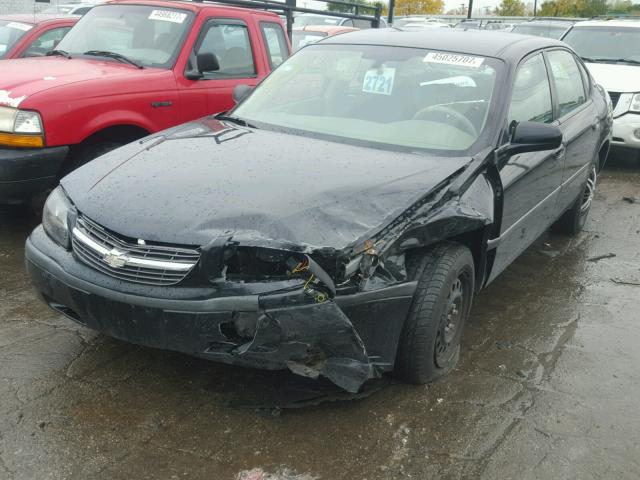 2G1WF52E859141564 - 2005 CHEVROLET IMPALA BLACK photo 2