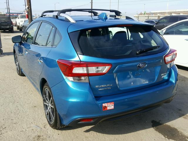 4S3GTAT62H3748450 - 2017 SUBARU IMPREZA LI BLUE photo 3