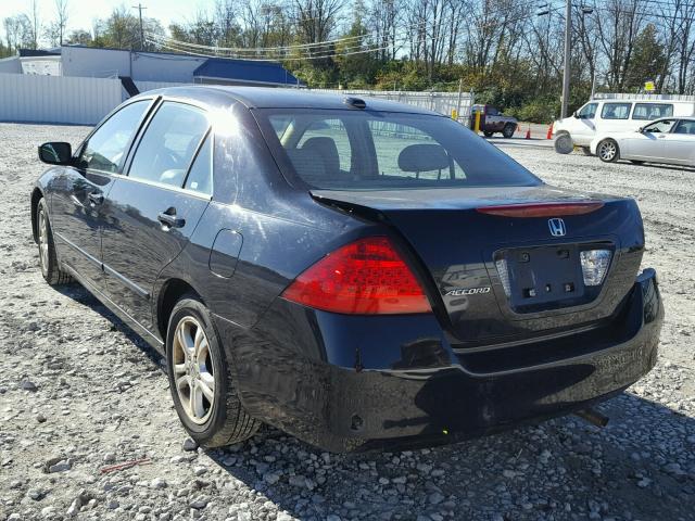 1HGCM56867A166931 - 2007 HONDA ACCORD BLACK photo 3