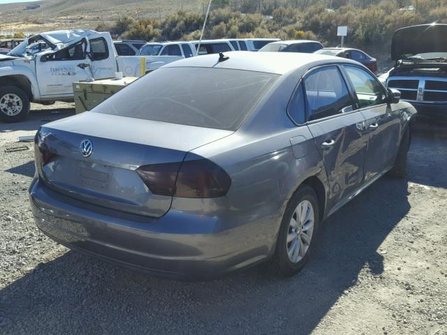 1VWAP7A35DC136529 - 2013 VOLKSWAGEN PASSAT S GRAY photo 4