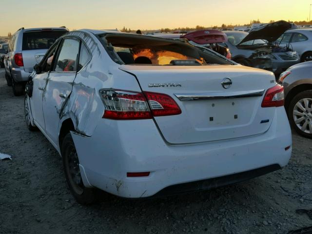 3N1AB7AP2EY271547 - 2014 NISSAN SENTRA WHITE photo 3