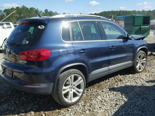 WVGAV7AX4CW609759 - 2012 VOLKSWAGEN TIGUAN BLUE photo 4