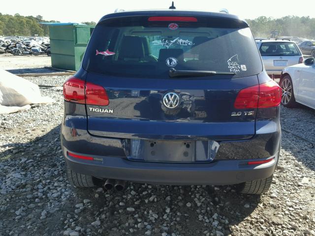 WVGAV7AX4CW609759 - 2012 VOLKSWAGEN TIGUAN BLUE photo 9