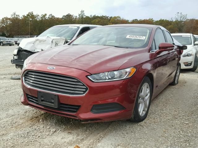 3FA6P0H78ER398045 - 2014 FORD FUSION SE MAROON photo 2