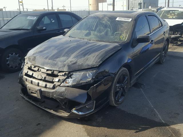 3FAHP0KC6AR140244 - 2010 FORD FUSION SPO BLACK photo 2