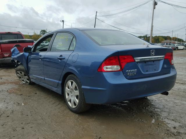 2HGFA1F5XBH547115 - 2011 HONDA CIVIC LX BLUE photo 3