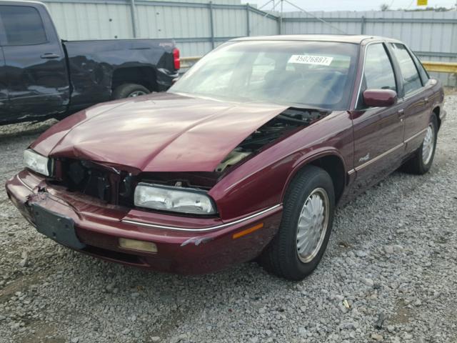 2G4WB52KXT1424645 - 1996 BUICK REGAL CUST MAROON photo 2